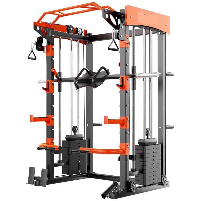 Home Gym Rack With Cables - جهاز سميث متعدد الوظائف 6 في
