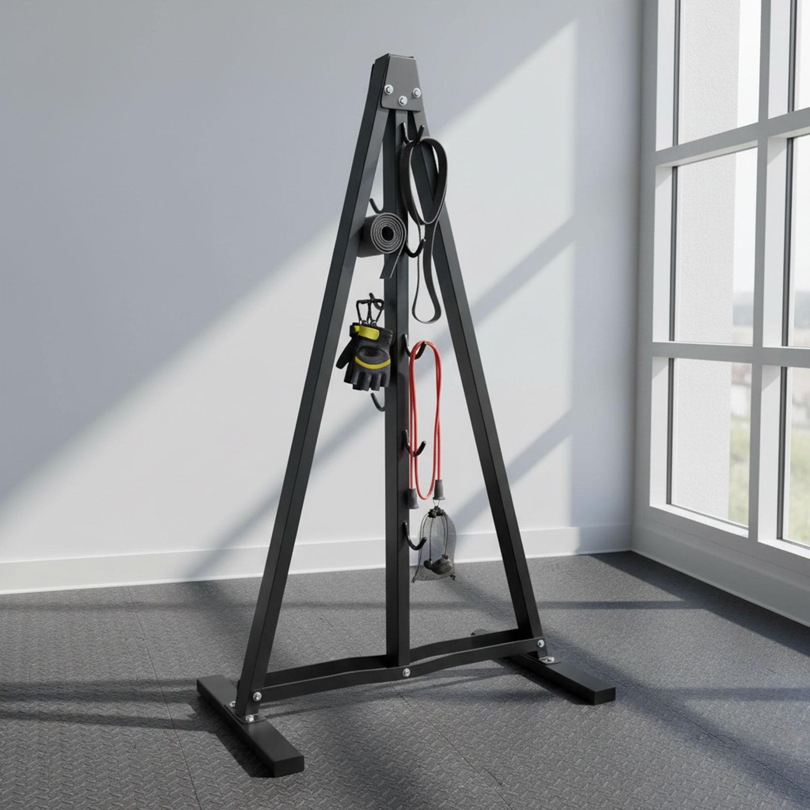 Home Gym Rack With Cables - حامل تخزين لقضبان السحب مثبت على