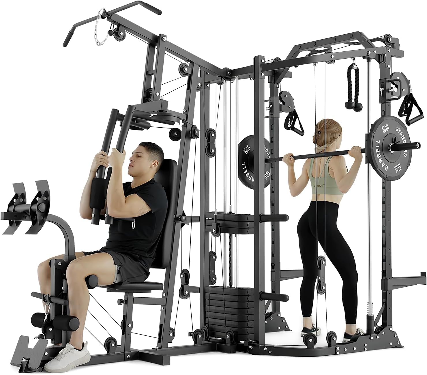 Home Gym Multi Station - جهاز سميث مزدوج المحطات، قفص تمارين