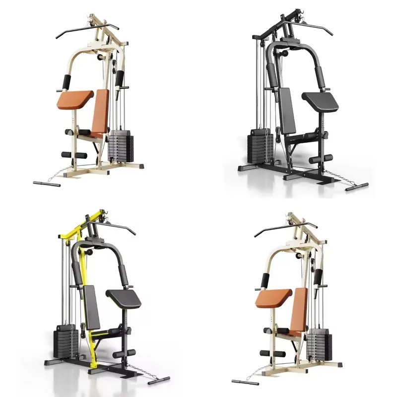 Home Gym Rack With Cables - جهاز تدريب القوة متعدد الوظائف بمحطة