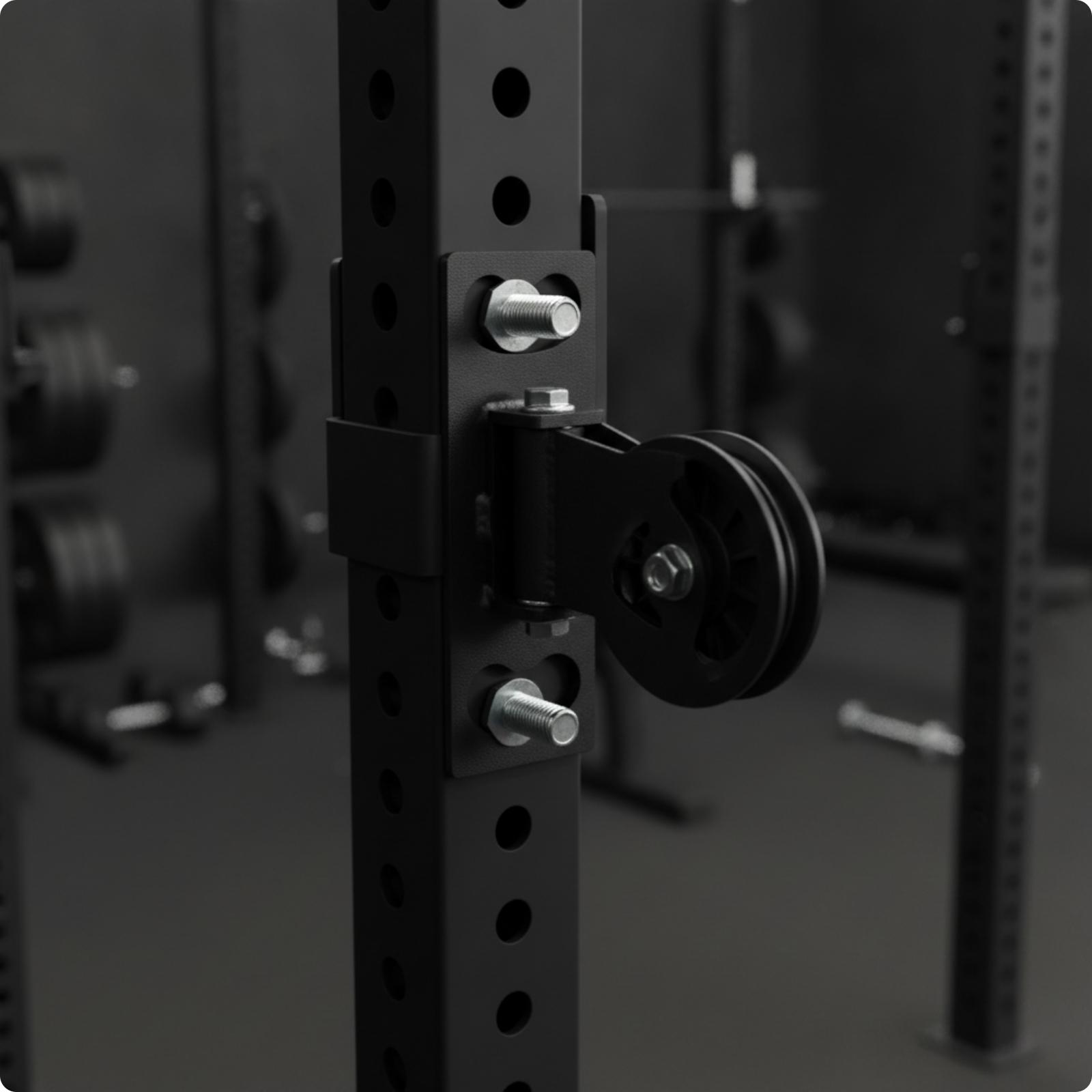Home Gym Rack With Cables - حامل بكرة كابل فولاذي لرف التمارين