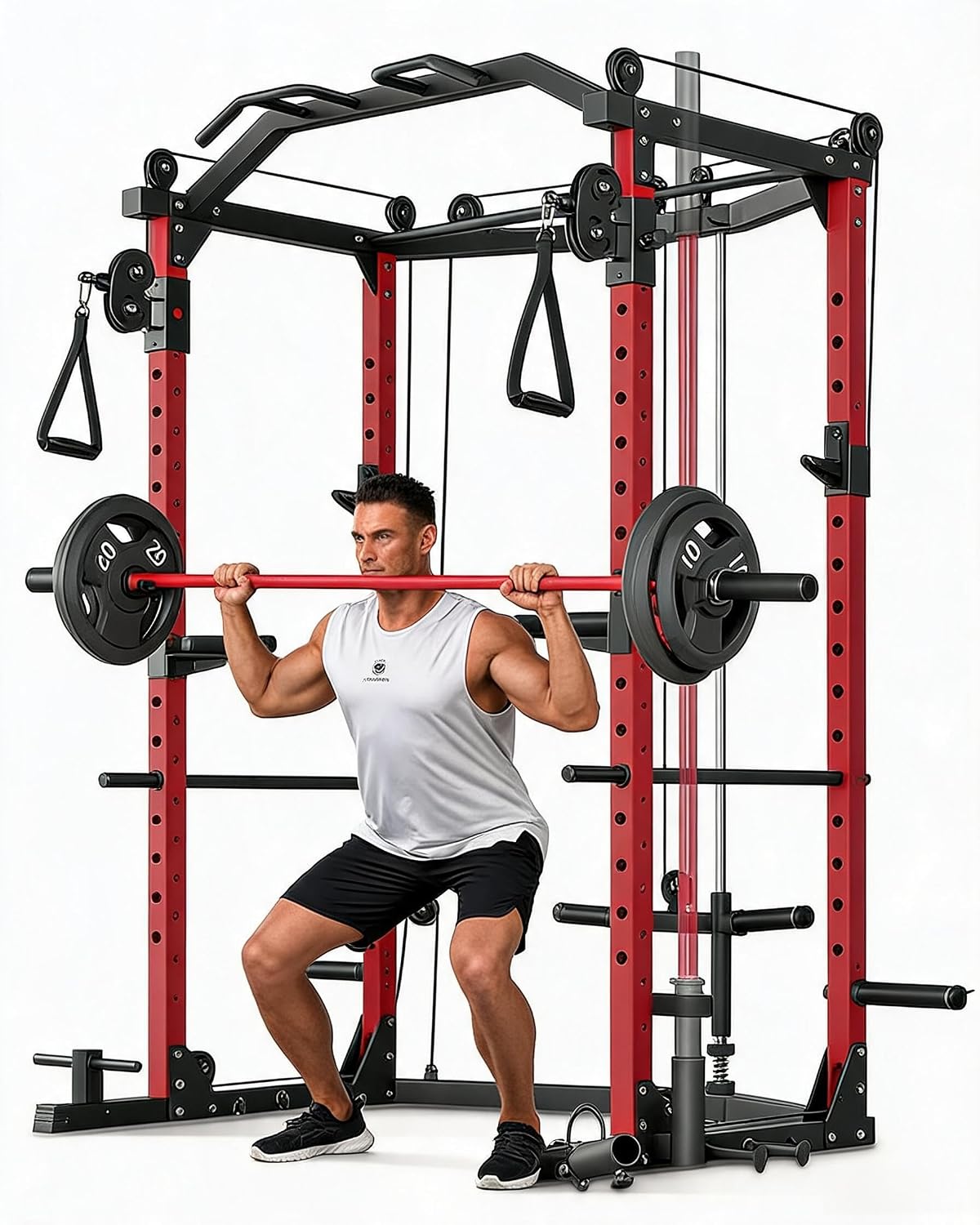 Home Gym Rack With Cables - قفص تمارين متعدد الوظائف للصالة الرياضية