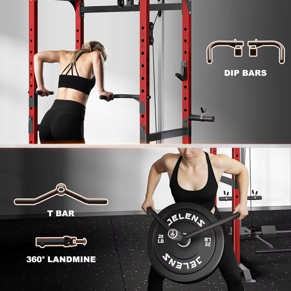 S21 Power Cage رف متعدد الوظائ - مراجعة Home Gym Rack With Cables وسعره