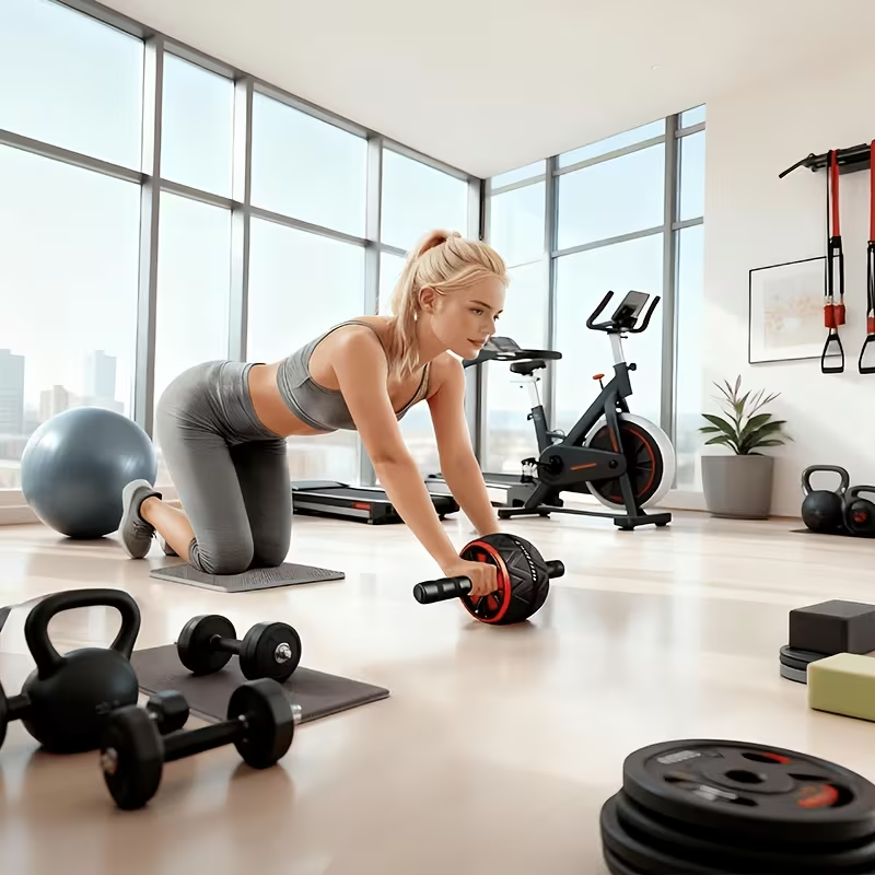 عجلة تمارين البطن وسجادة الركب - مراجعة Home Gym Technogym وسعره