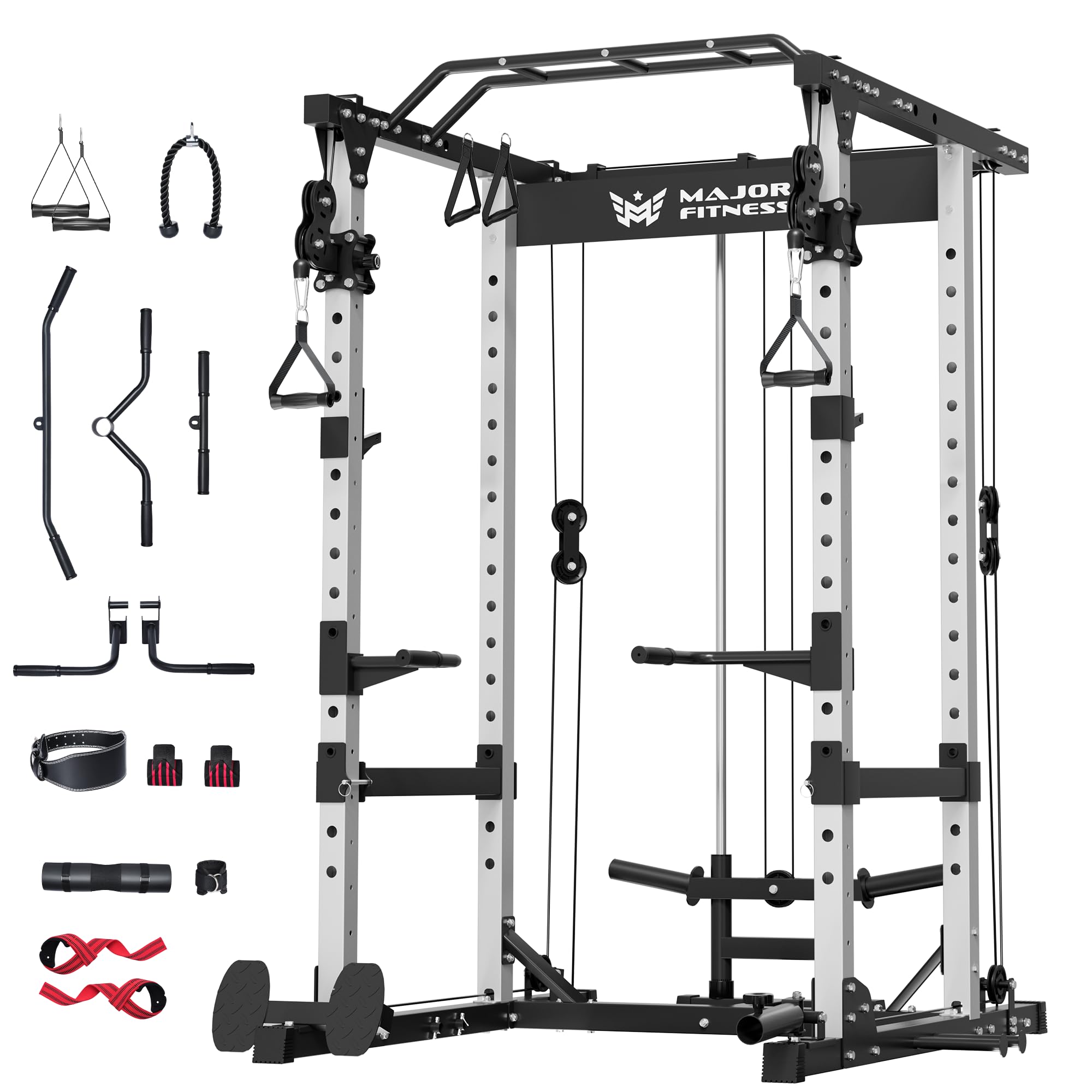 قفص القوة Drone1 من MAJOR FITN - مراجعة Home Gym Rack With Cables وسعره