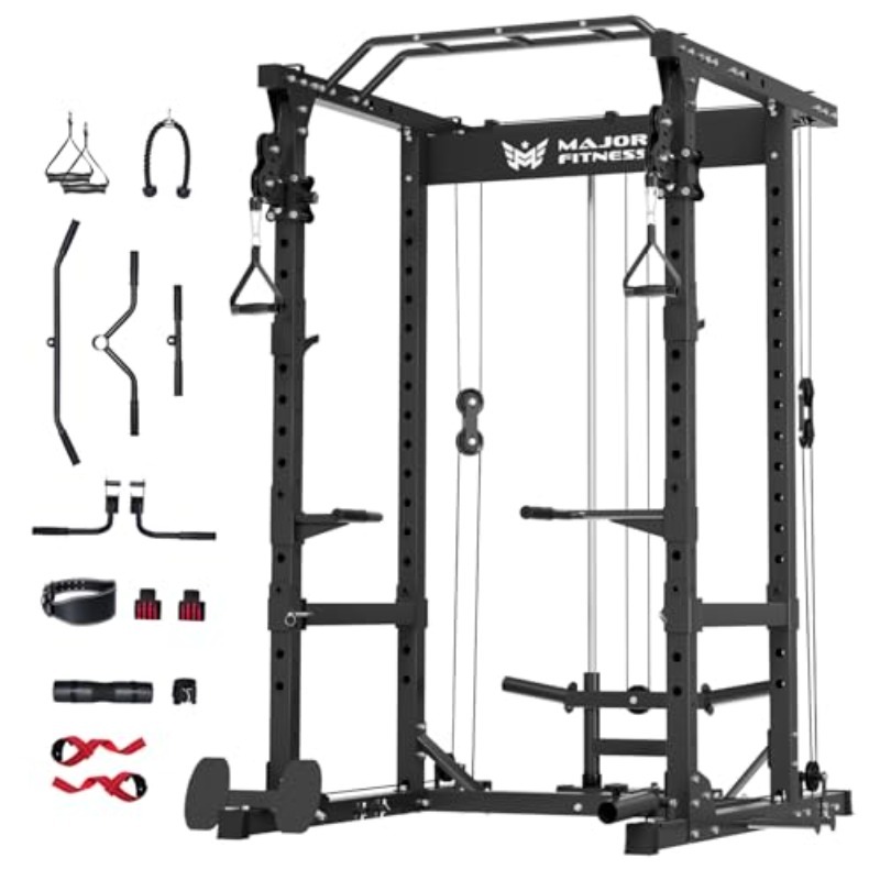 قفص القوة Drone1 من MAJOR FITN - مراجعة Home Gym Rack With Cables وسعره