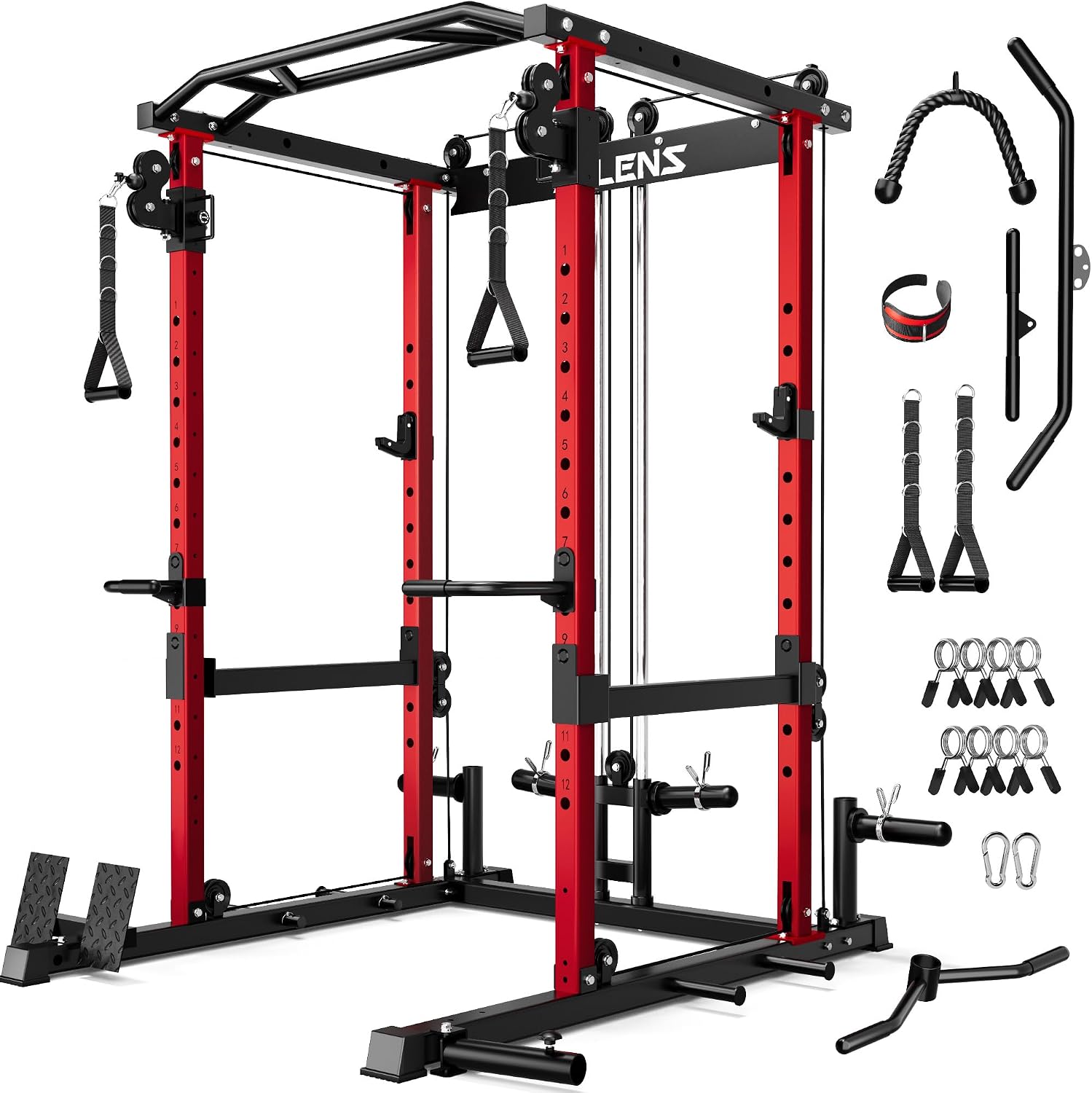 نظام تمارين القوة المنزلي مع ق - مراجعة Home Gym Rack With Cables وسعره