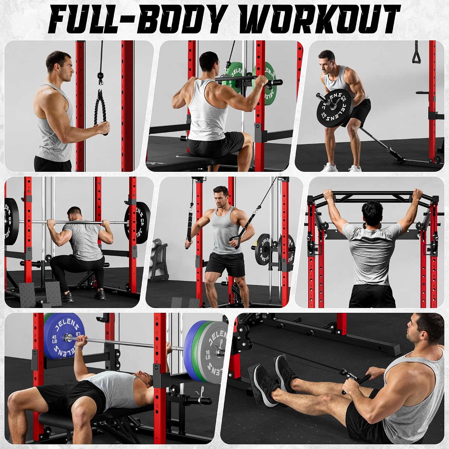 نظام تمارين القوة المنزلي مع ق - مراجعة Home Gym Rack With Cables وسعره