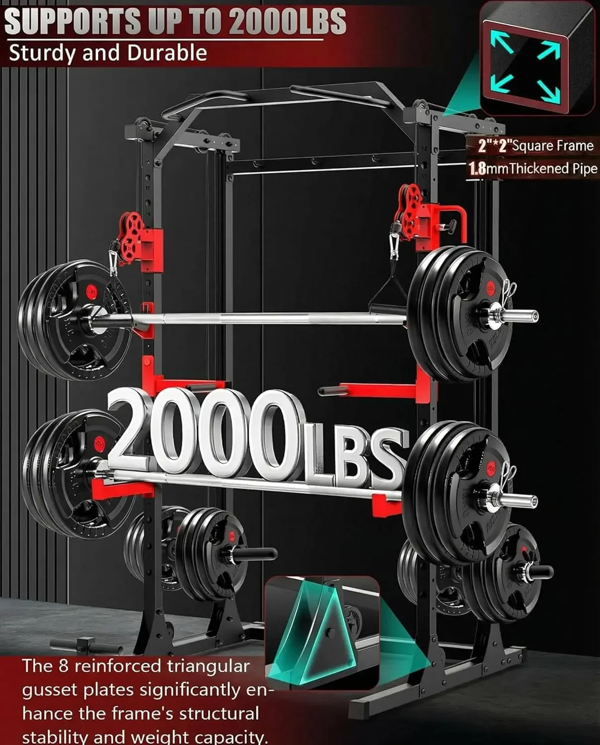 قفص تمارين رياضية منزلي 2.0 PR - مراجعة Home Gym Rack With Cables وسعره