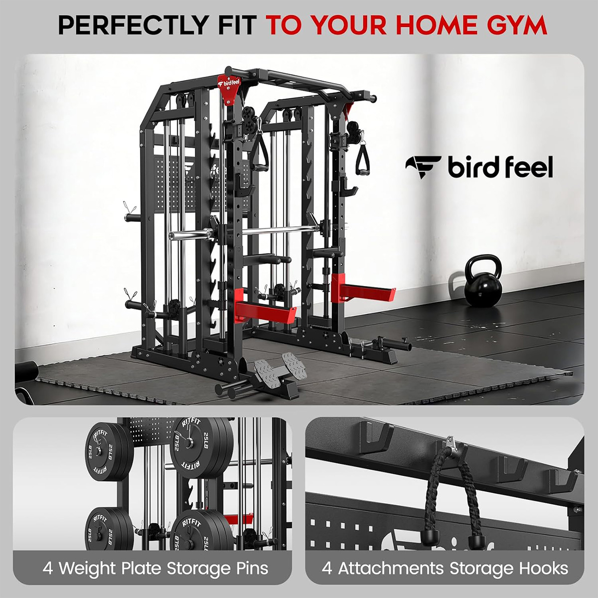 بووبو باور كيج متعدد الوظائف ب - مراجعة Home Gym Rack With Cables وسعره
