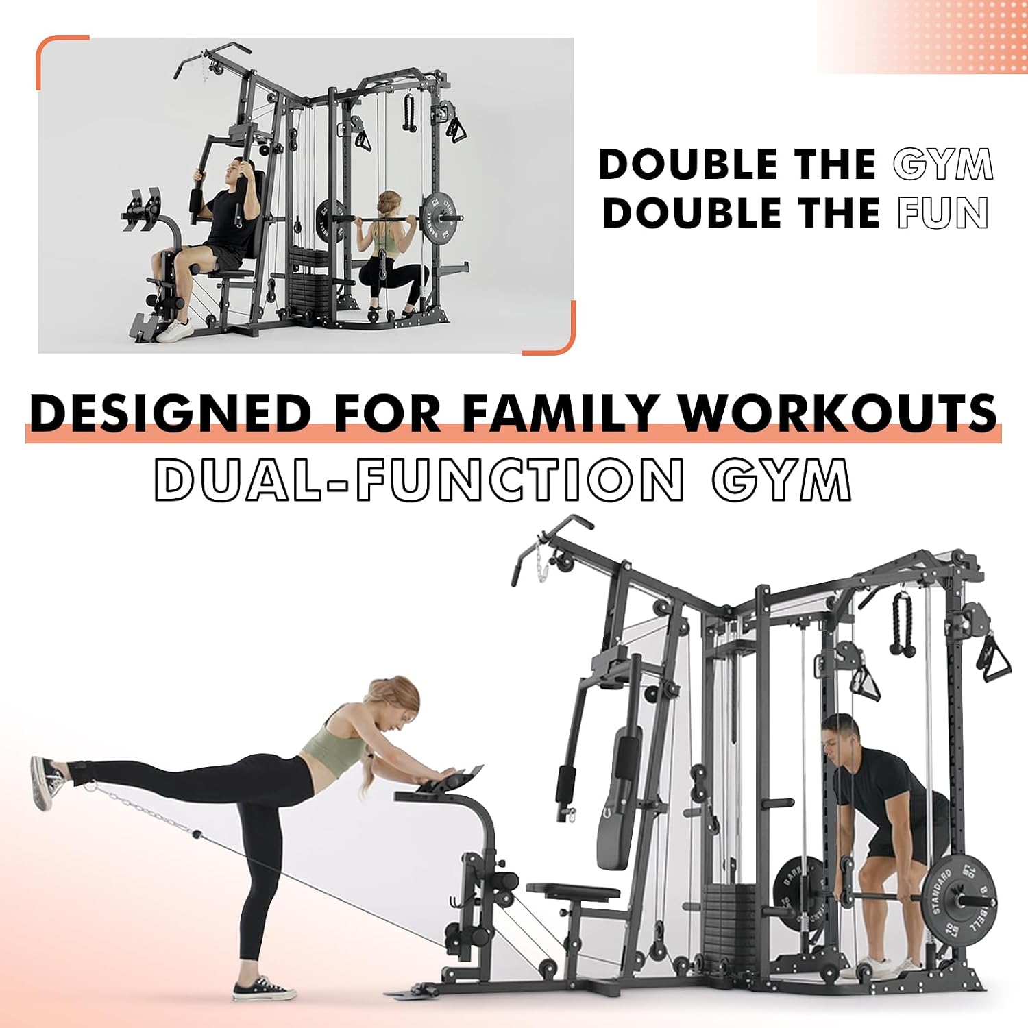 جهاز سميث مزدوج المحطات، قفص ت - مراجعة Home Gym Multi Station وسعره