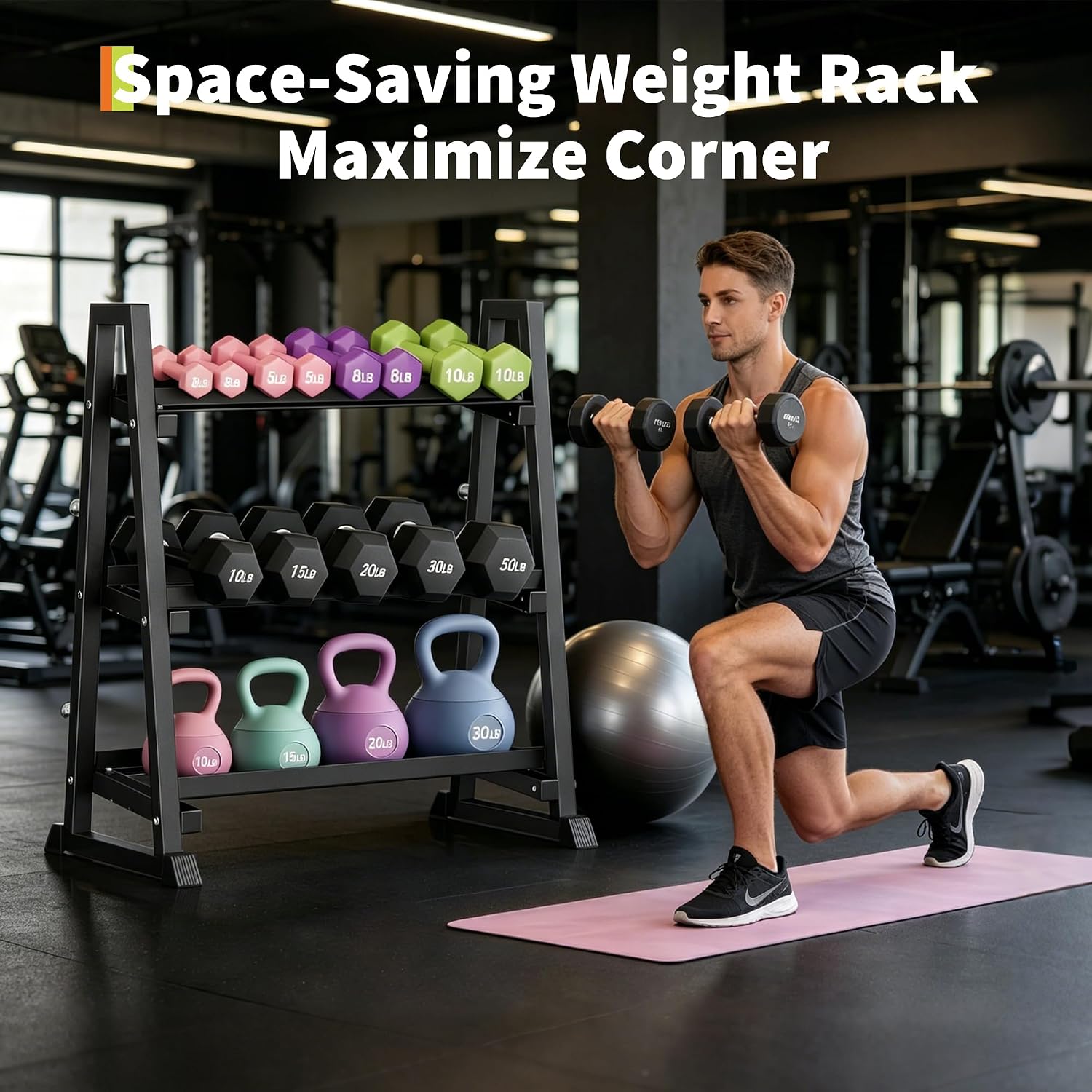 رف دمبلز ثقيل الوزن من جارفي ب - مراجعة Home Gym Kettlebells وسعره