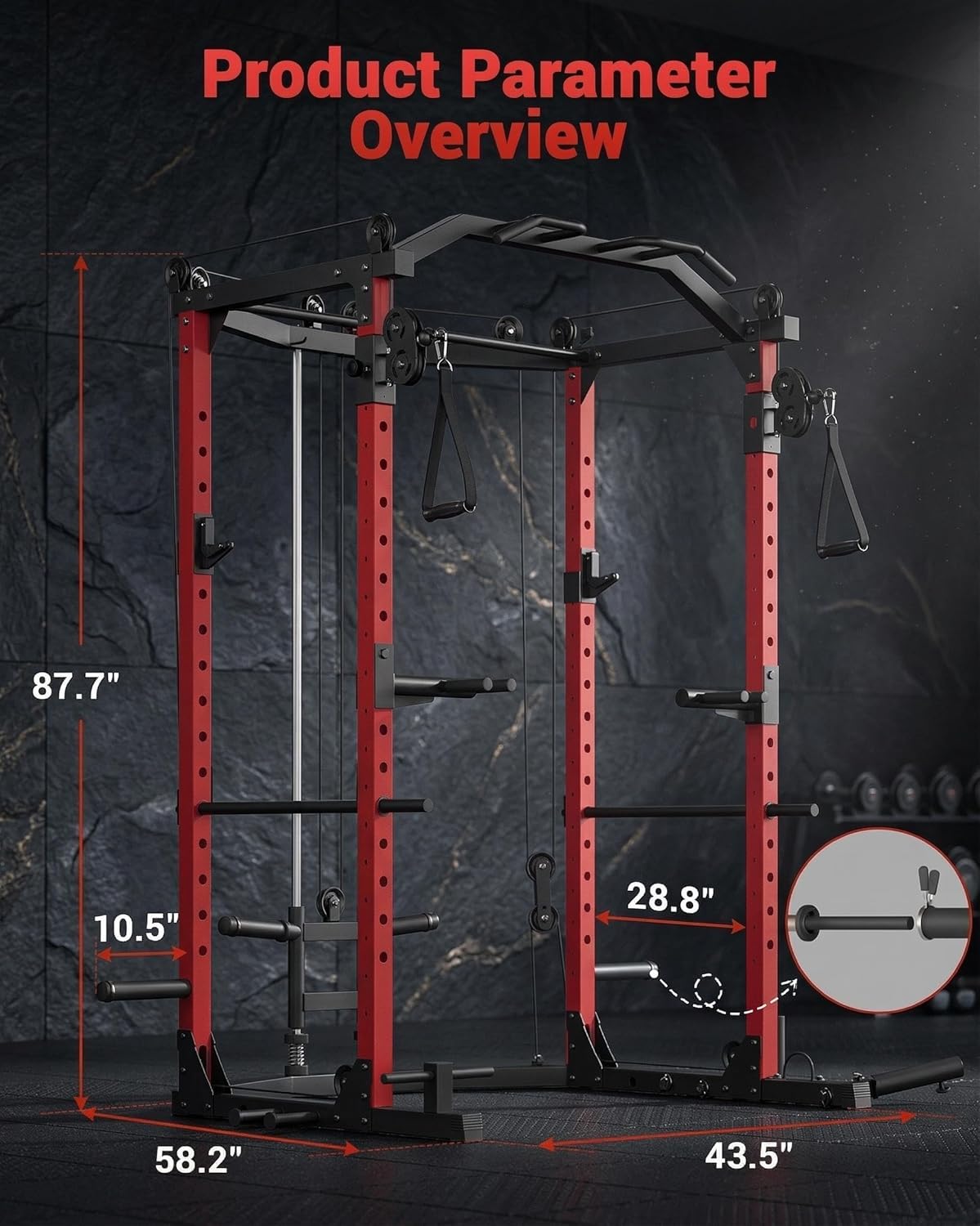 قفص تمارين متعدد الوظائف للصال - مراجعة Home Gym Rack With Cables وسعره