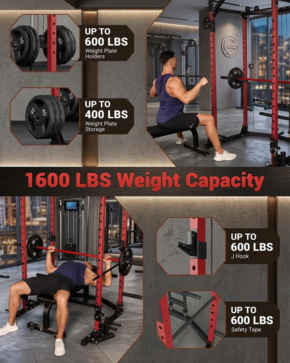 قفص تمارين متعدد الوظائف للصال - مراجعة Home Gym Rack With Cables وسعره